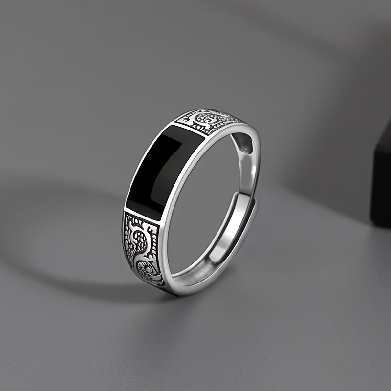 Men's Vintage Dragon Pattern Ring