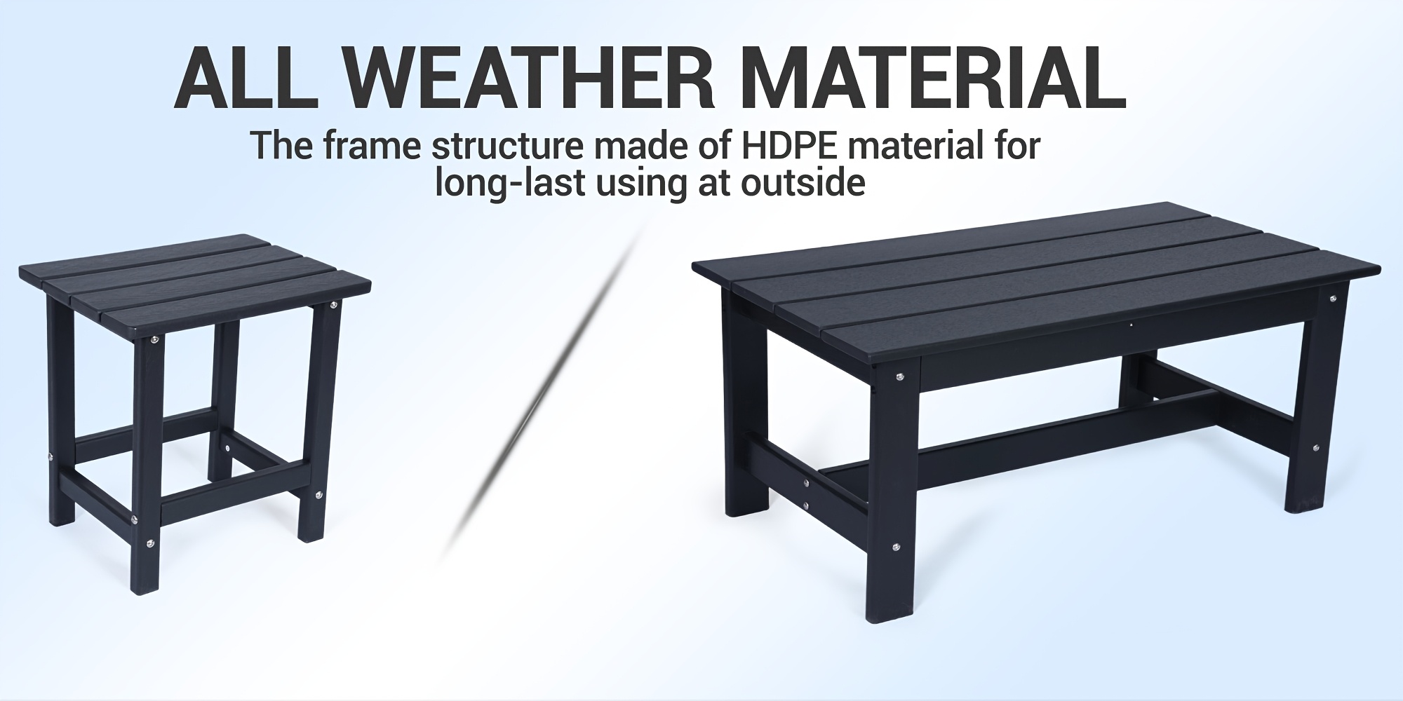 Outdoor Patio Furniture Set, 7pcs HDPE All Weather Free Combination Outdoor Furniture, Patio Conversation Sets W/ Sponge Cushions for Patio, Gaden, Yard Lawn Poolside