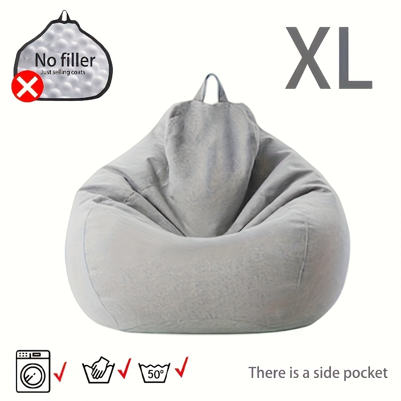Image of Cover [no Stuffing] Outdoor ! 9- Bag Chair, Side Pocket And Handle Double , Storage And Handling Are , Beach/terrace Made At Will, And You Can Enjoy The Sunshine Lying Flat