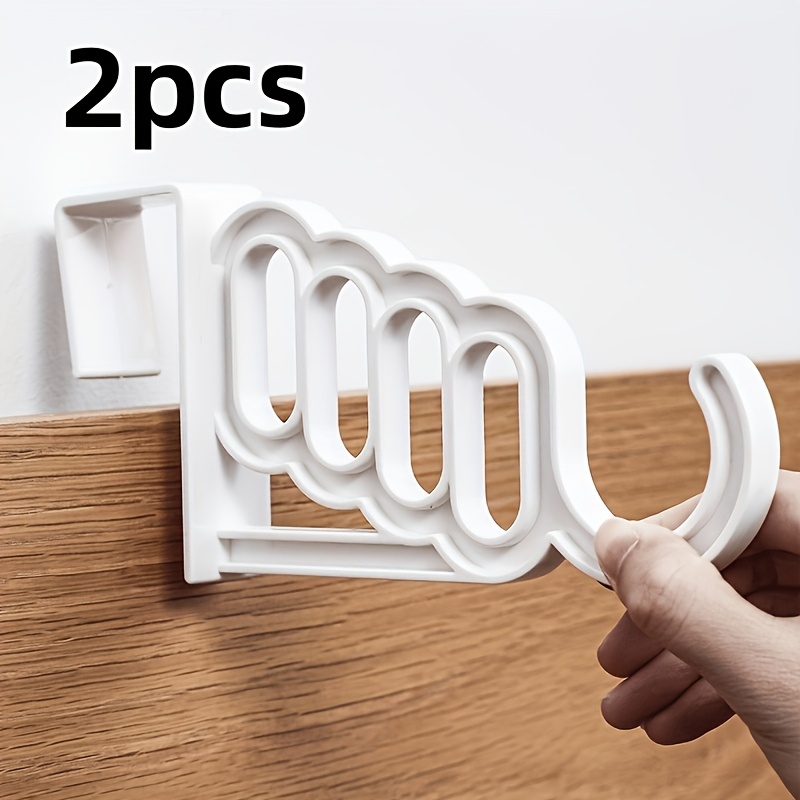 2-pack 5-hook Folding Clothes Hangers, Multi-functional Storage Organizer, Suitable For Bedroom, Bathroom, Balcony, And Wardrobe