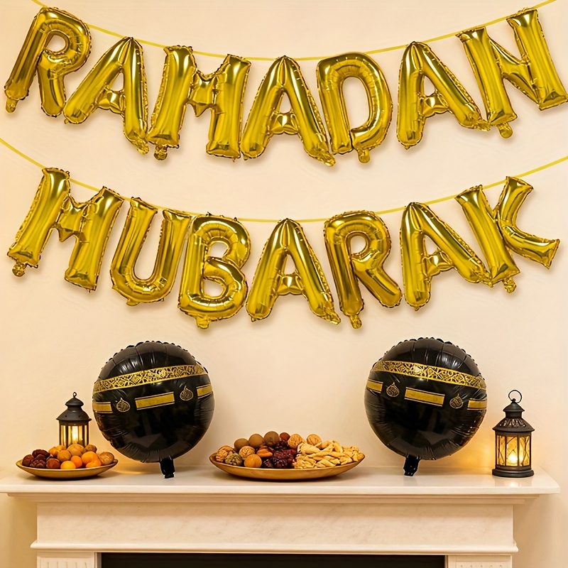 16 inch large golden islamic ramadan eid al fitr eid al   balloon shiny muslim festival decoration for mosque parties spring celebrations for for   for all age groups Product details 0