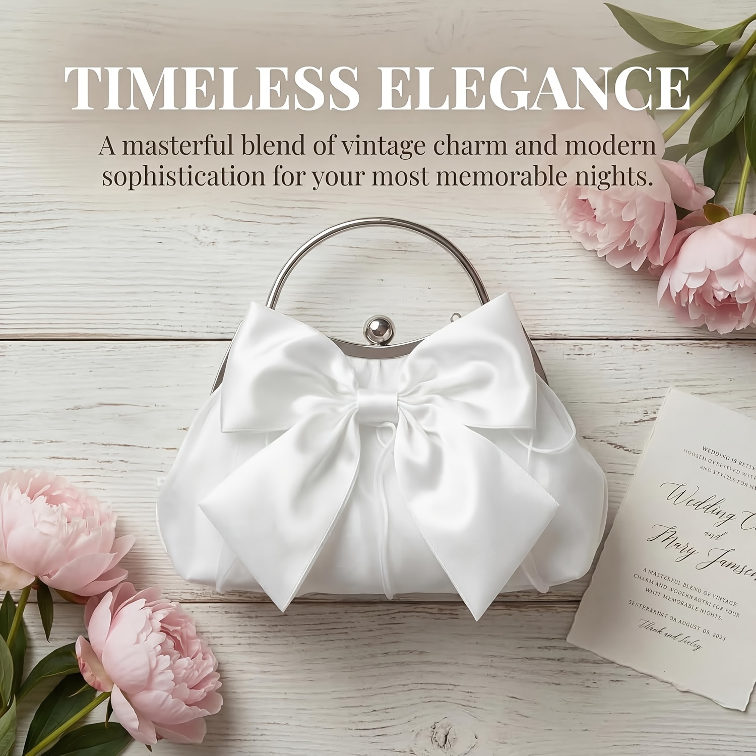 Elegante avondtasje met strik voor dames bruiloft en feestje_voghion.com