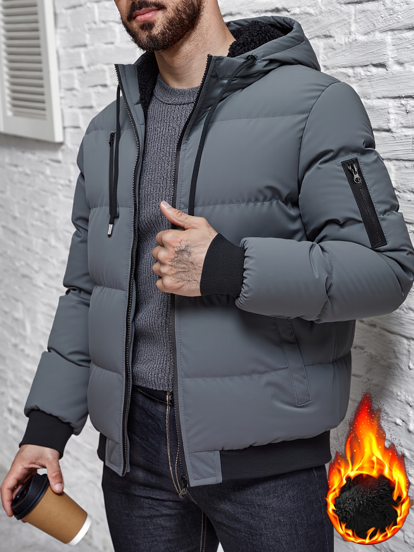 Hooded Winter Plush Jacket