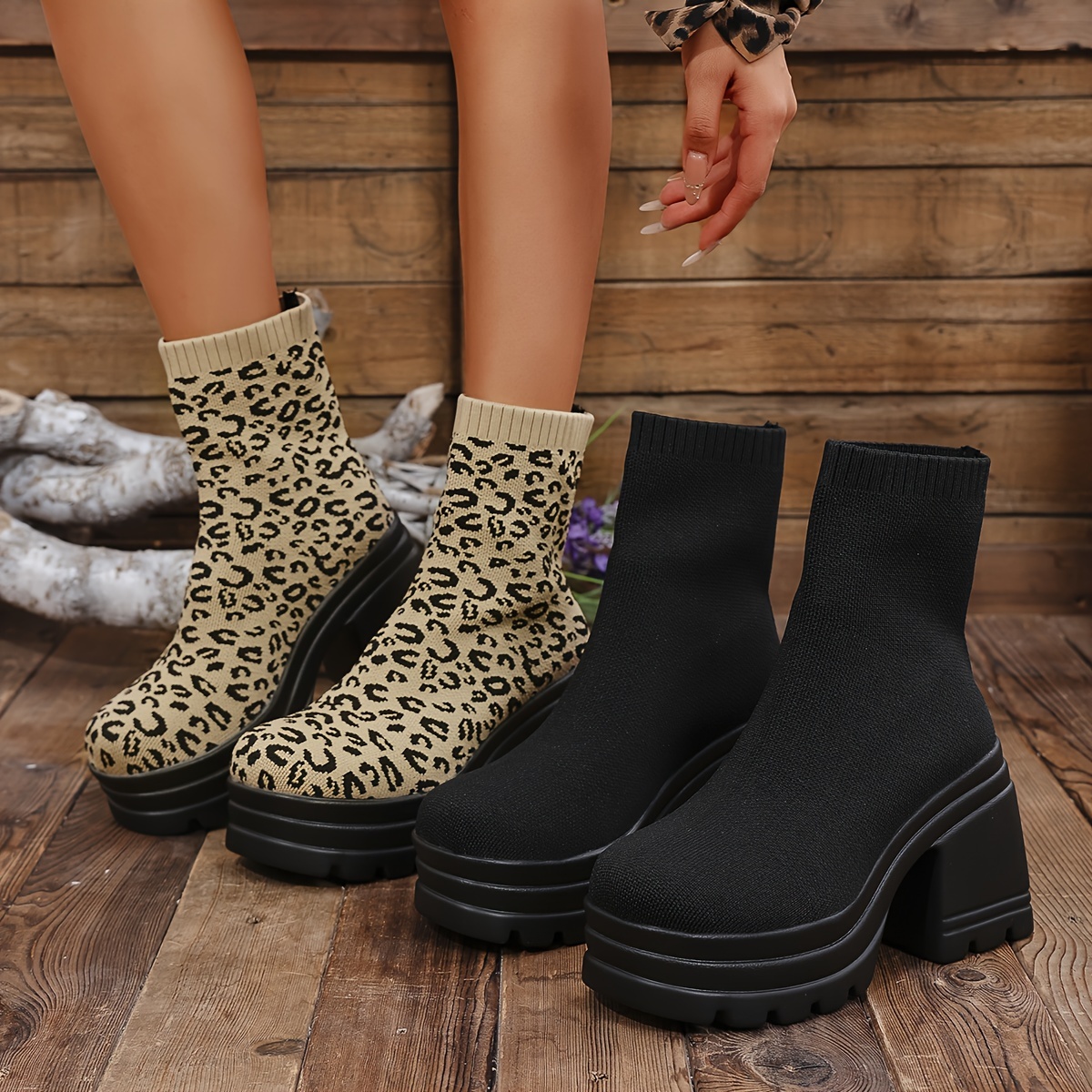 

Plus Size Women's Ankle Boots - Toe, , Fashionable -on