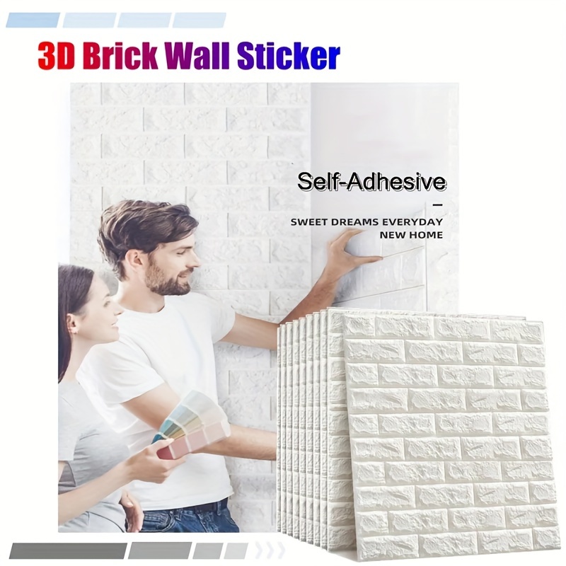 

/60 Pcs 3d , -adhesive Thickened Plastic Decals, Moisture-, Pattern, , Use, , Rectangular, For