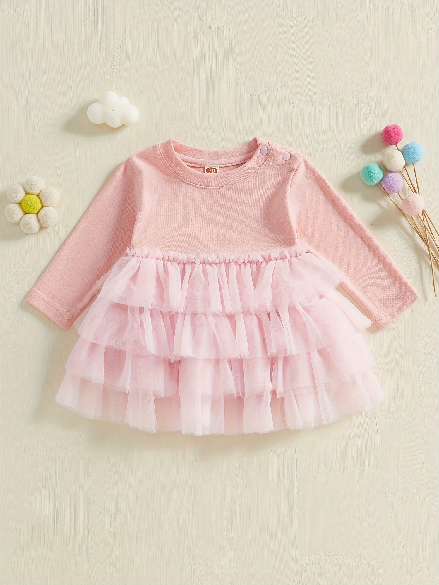 knee length dresses for ladies Sweet Baby Girls Purple Puff Long Sleeve Birthday Princess Dress Todd   marryshe
