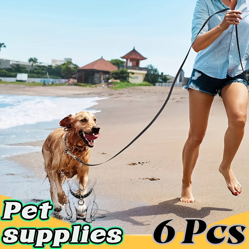 A 6pcs Pet Travel Kit Including a Pet Cleaning Set, a 5M/16.4Ft Retractable Dog Leash for Easy Control, a Dog Waste Collection Kit, Poop Bags, a Dispenser, And a Convenient Dog Bowl, Suitable for Outdoor Walks, Travel, And Hiking