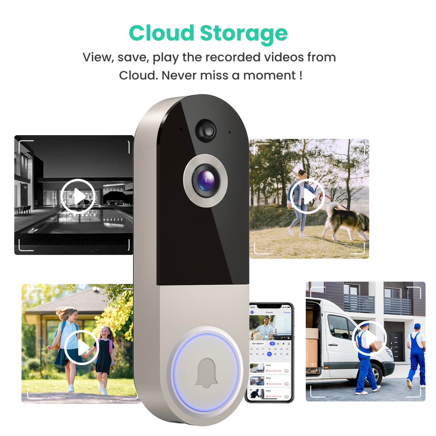 1440P Wireless Video Doorbell Camera with Smart Features