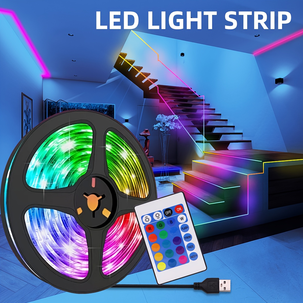 

33ft Rgb Led Strip - For Decor, , Usb , For & Parties