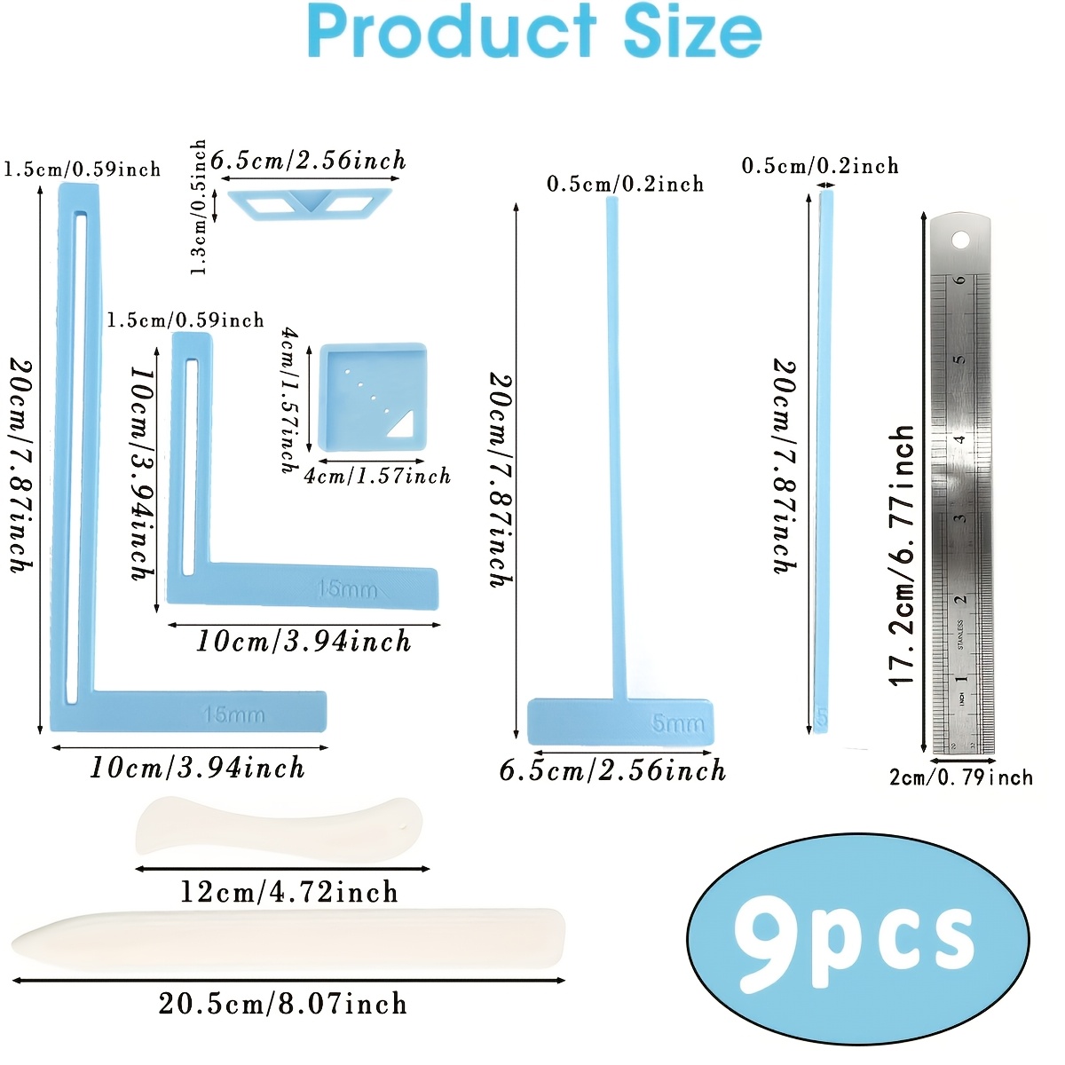 TEMU Kit d'outils de reliure de scrapbooking facile 9 pièces, outils de scrapbooking, matériaux de reliure de livres, applicable pour les journaux de