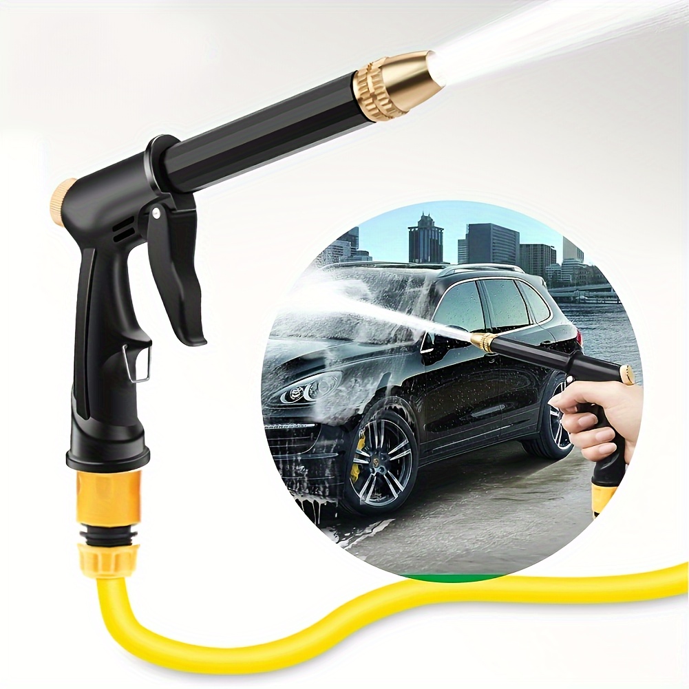 

1pc, Portable High Pressure Water Hose Nozzle Spray, Adjustable Garden Hose Nozzle Spray Car Washing And Pet Cleaning Tools, Garden Hose, Water , Water Bottle