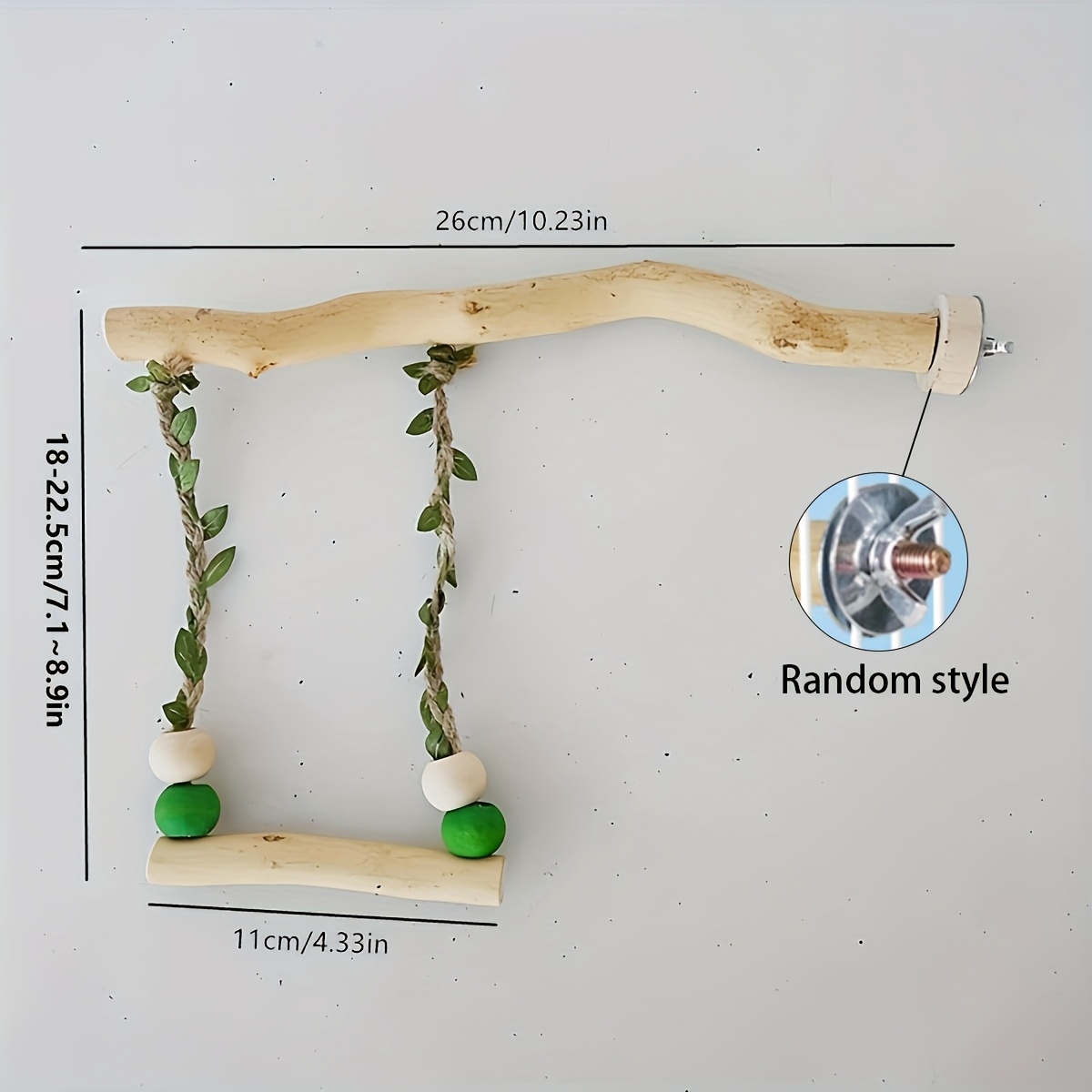 1pc Parrot Accessory Set (random Color & Style) - Perch, Swing Combo For Bird Cage