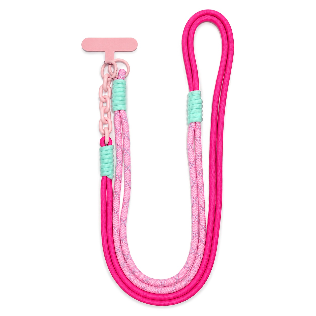 TEMU 1pc Crossbody Phone Lanyard Anti-theft Strap, Durable Woven Neckband With Rotating Hook, Universal Phone Holder For Travel, Work, And Outdoor