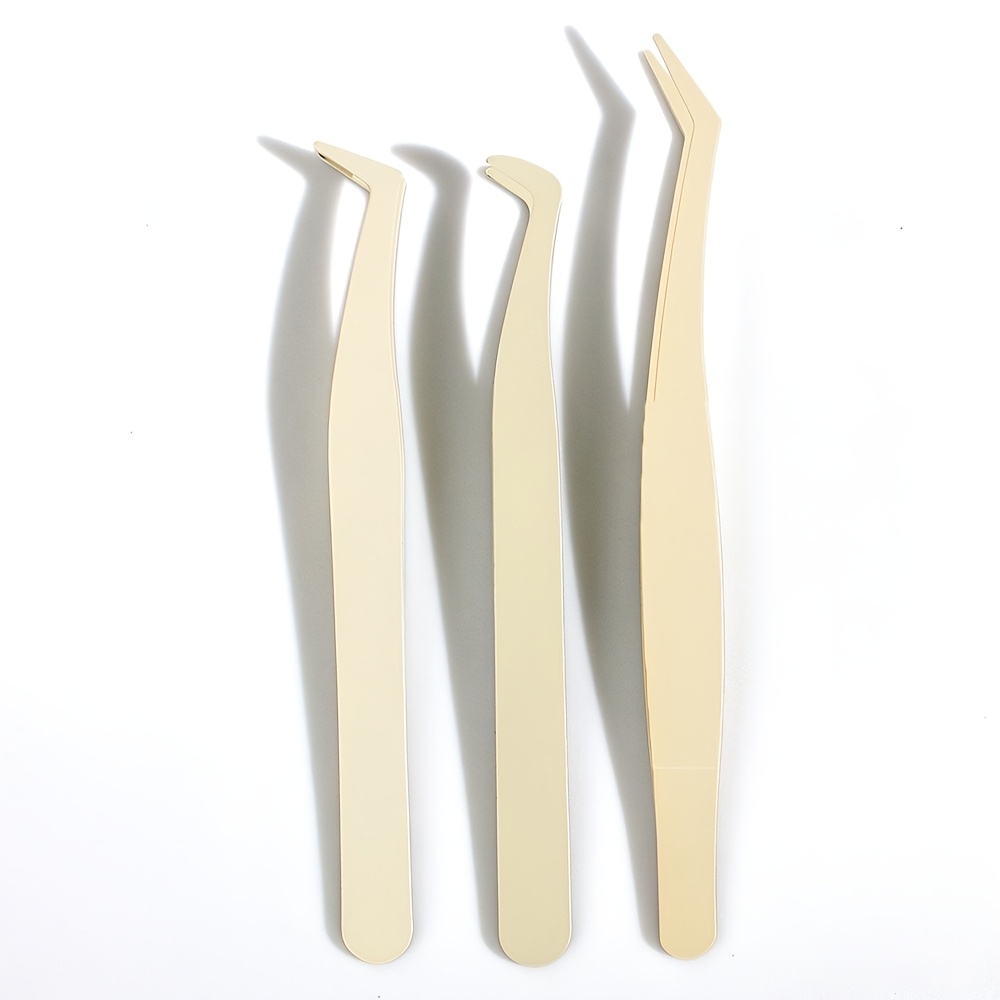 TEMU Ensemble de 3 pinces à épiler pour faux cils, pratiques et faciles à utiliser pour l'application du Cosmétique