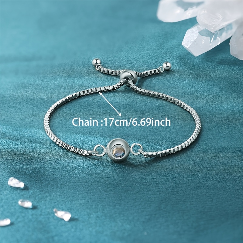 Custom Personalized Photo Projection Bracelet, 18K Gold Plated