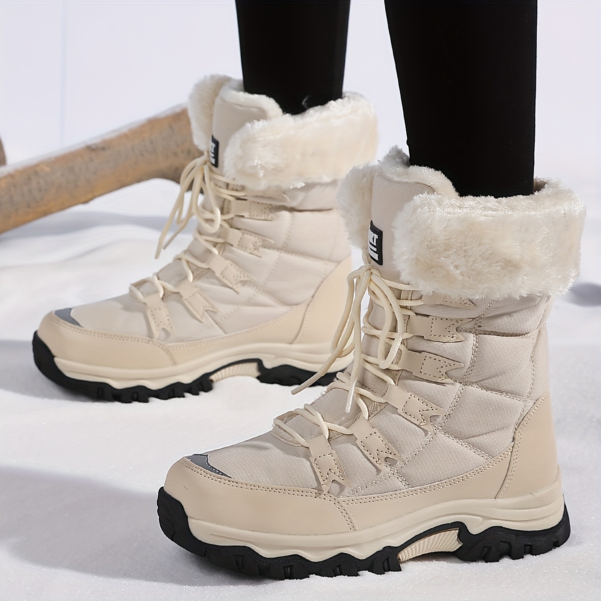 Women's Winter Mid-Calf Boots with Fleece Lining