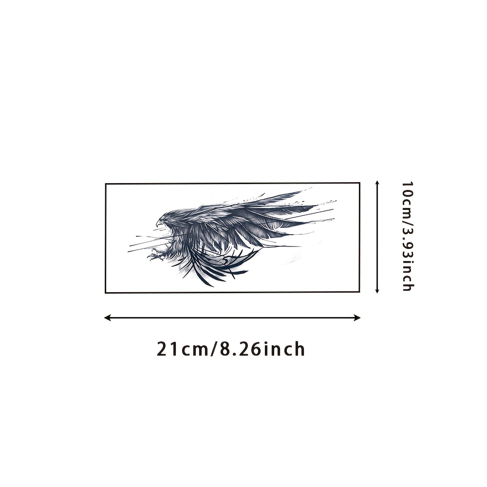 Image of Forearm Eagle Temporary Tattoo Sticker Herbal Tattoo Sticker, Realistic Long-lasting Temporary Tattoo Sticker, Waterproof And Wear-resistant For 7-15 Days