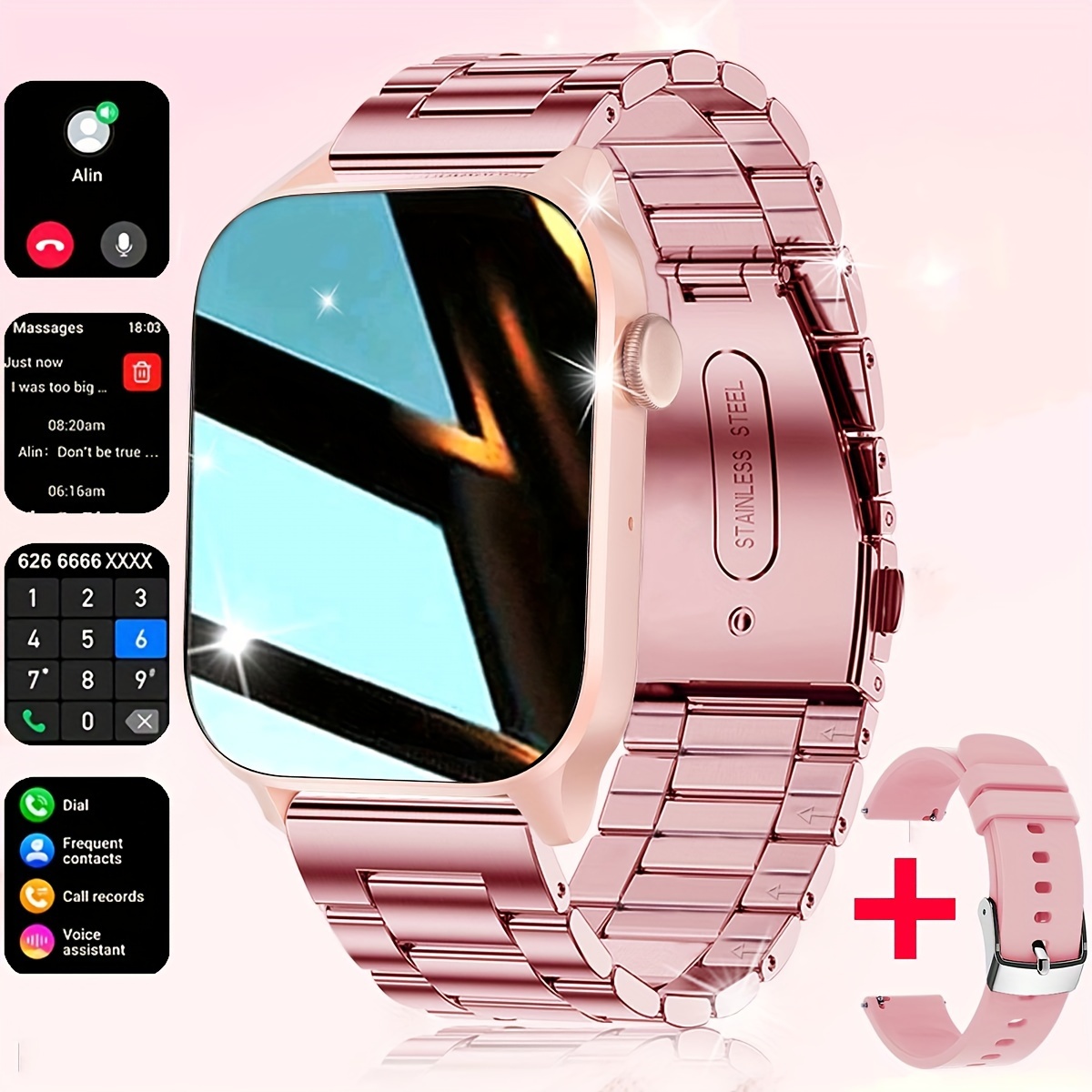 

Women Smart Watch, 1.85inch Wireless Call Full Touch Screen Sports Watch (make, Answer/reject Calls), For Android & Phones, For Men And Women