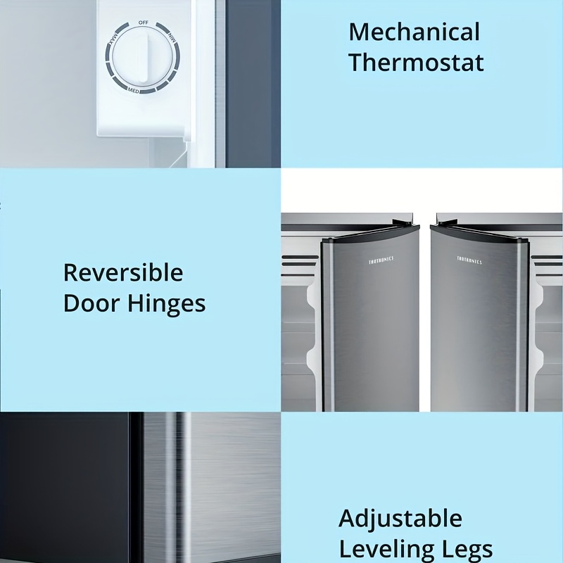 TAOTRONICS Black Car Fridge - 2-Door Compact Refrigerator with Semiconductor Cooling, No Electricity Needed, 5.55-26.42gal Capacity for Home, Office, Camping & Vehicle Use, Fridge for Kitchen, Office Cooler, Modern Refrigerator, Durable Construction