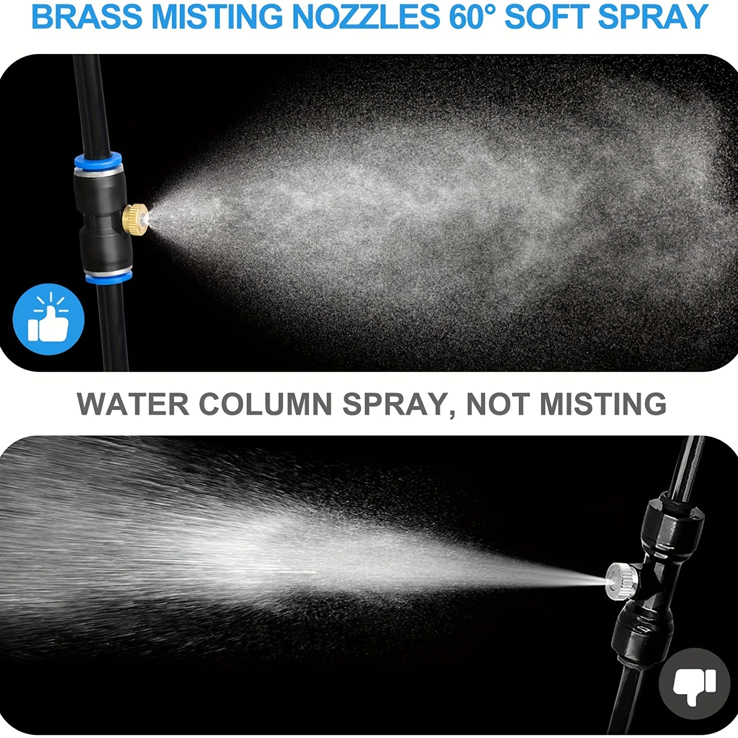 Misting Cooling System, Misters For Outside Patio, 82ft (25m) Misting Line + 30 Brass Mist