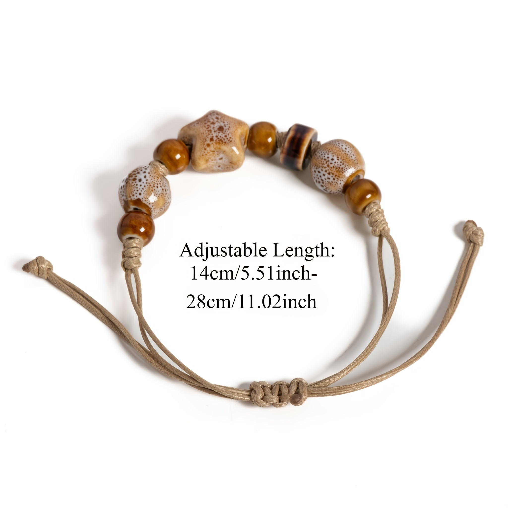 Star Claw Ceramic Bracelet Adjustable Boho Ethnic Jewelry Unique Gift for Women