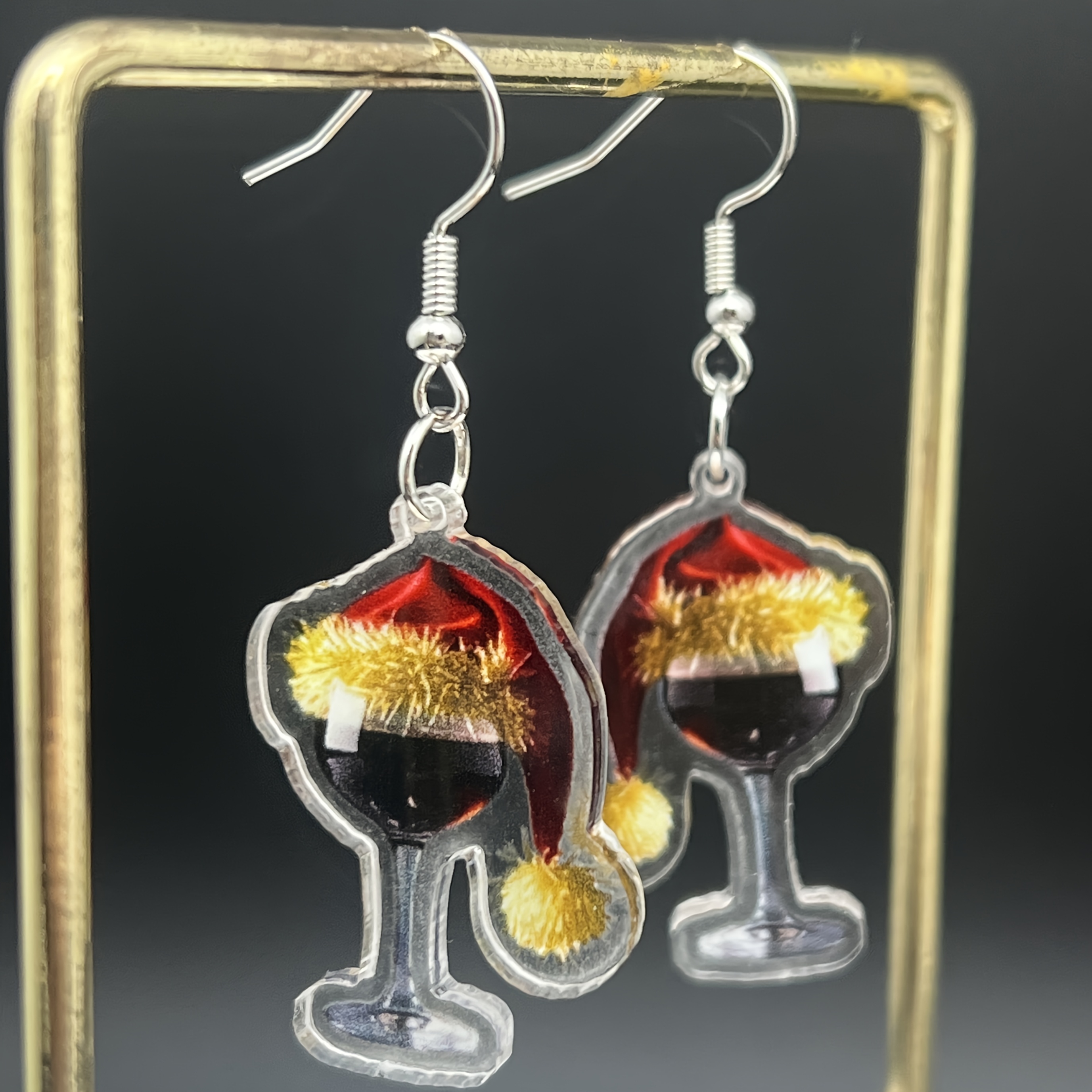 Weinglas-Ohrringe Aus Sterlingsilber 925 – Süßes Geschenk Für Weinliebhaberinnen