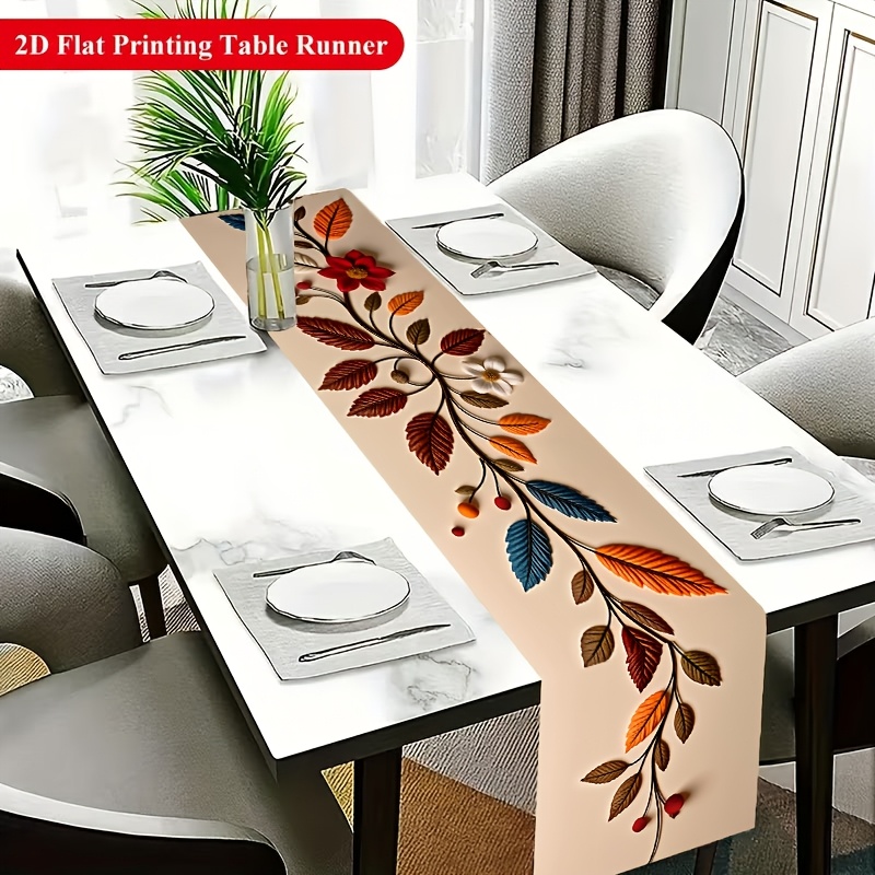 TEMU 1pc Spring Floral Tablecloth Compatible For Wedding, Wedding Centerpiece, Spring Decor - Soft Durable Fabric With Falling Petals, Rectangular