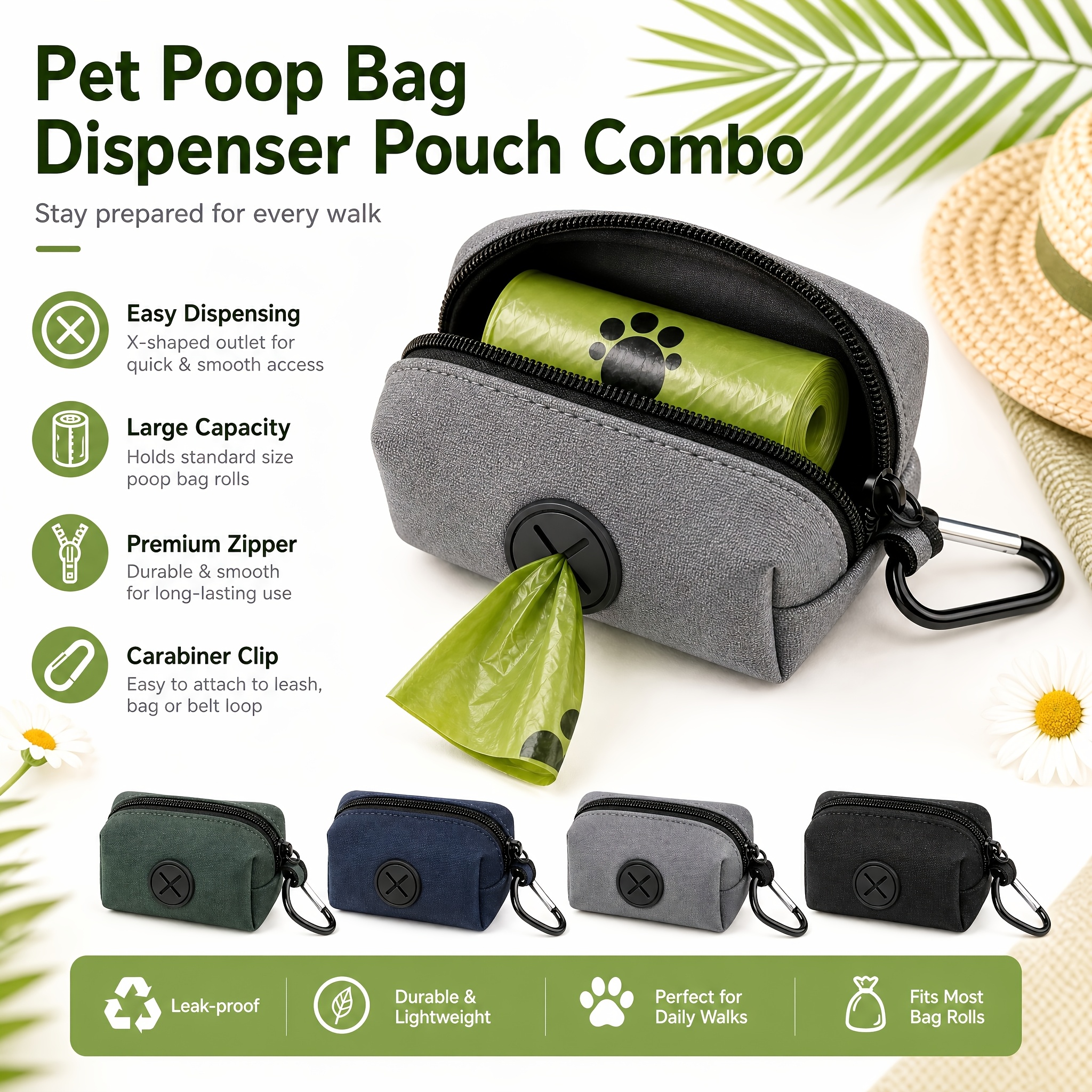 2pcs halloween christmas pet waste bag dispenser set portable dog     stand with   and 1 roll of waste bags holiday outdoor pet walking   organizer suitable for cats and dogs Product details 0