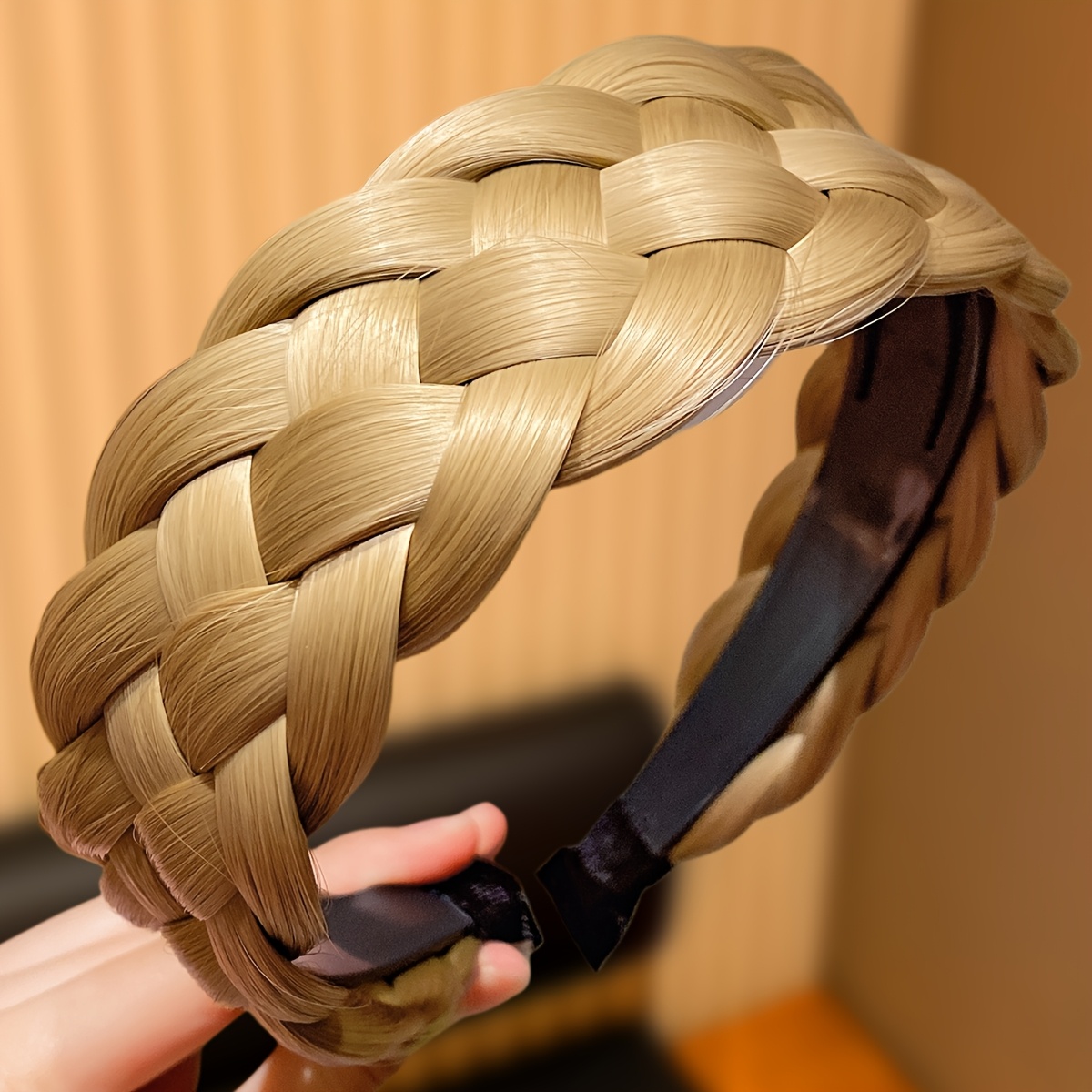 TEMU 1pc Fascia per capelli da donna multicolore, spessa e intrecciata, regalo per donne, accessorio per capelli da donna in stile boh矇mien i ,