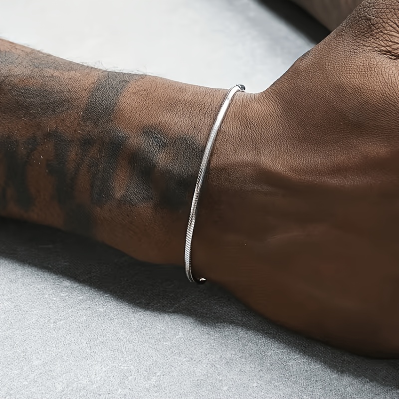 Men's Minimalist Snake Chain Stainless Steel Bracelet
