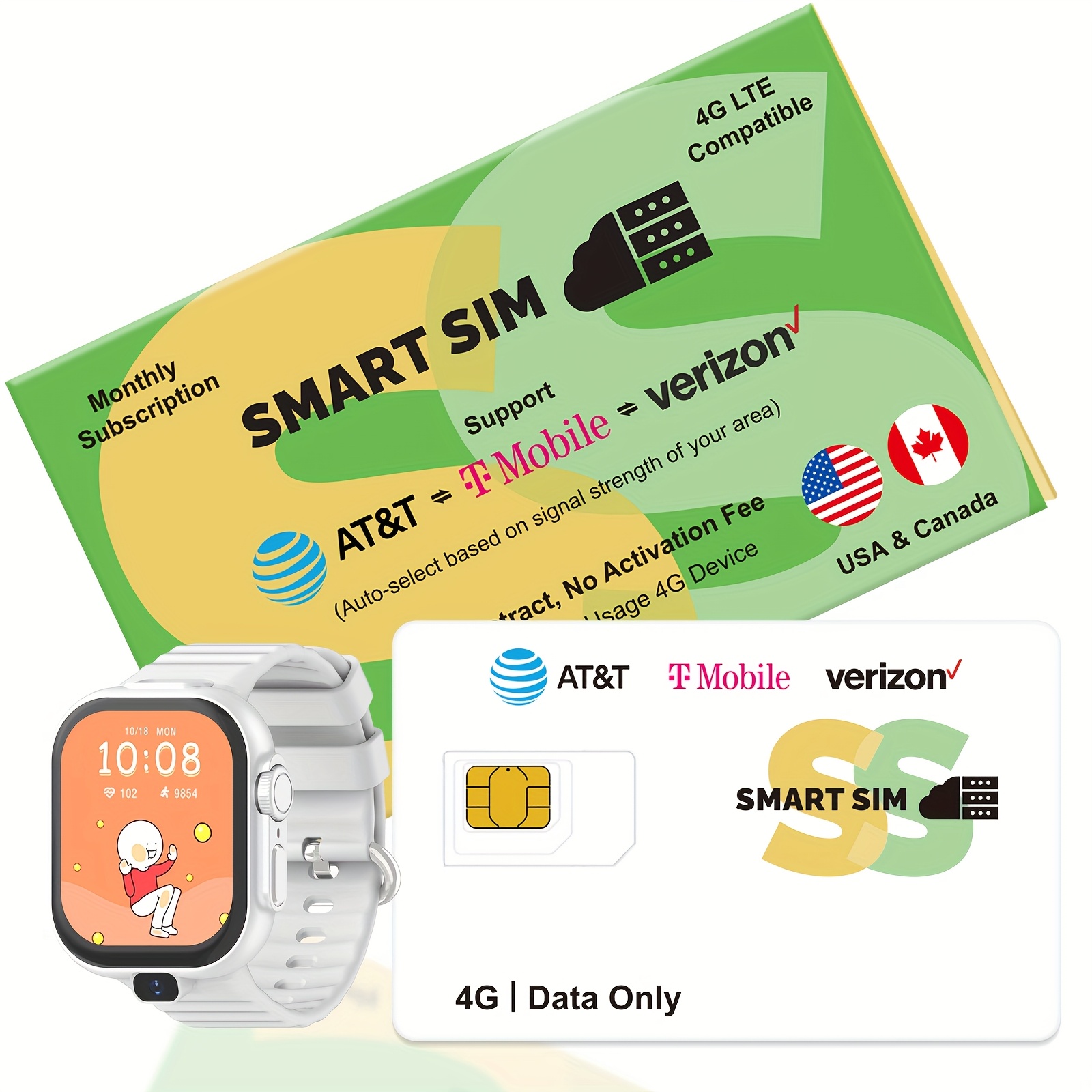 

Smart Watch Gps Usa Only Support At&t, And Network- No