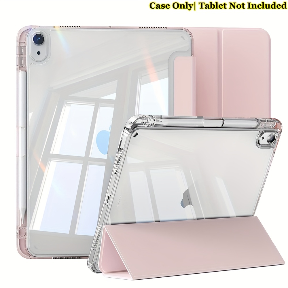 TEMU Étui transparent rigide pour iPad 11e génération (A16) 11 pouces 2025 / 10e génération 10,9 pouces 2022 avec porte-stylet