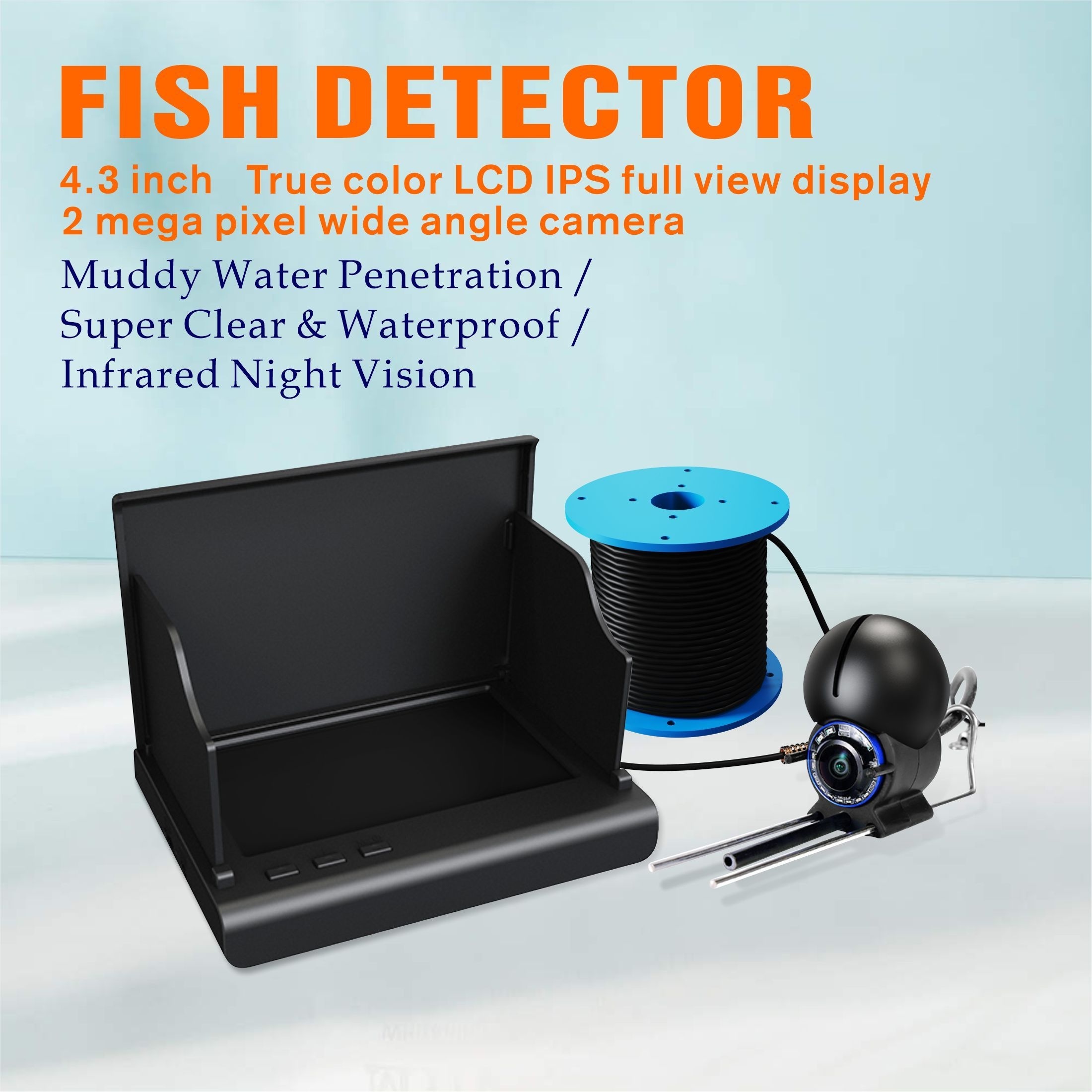 1500lux Underwater Fishing Camera Infrared Led Ips Monitor - Temu