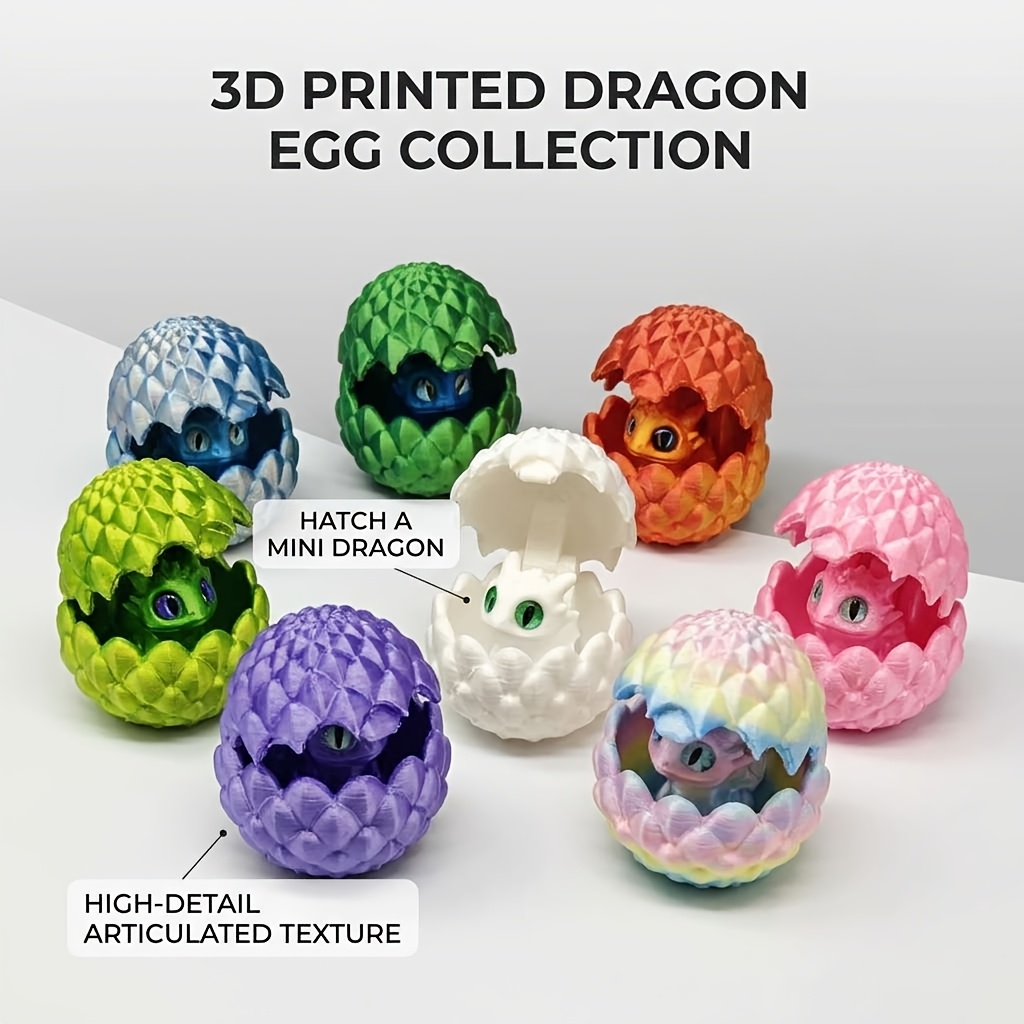 12pcs Little Dragon and Egg Poseable Action Figure Set