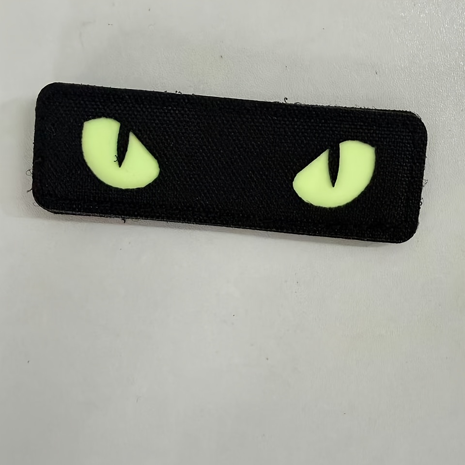 TEMU Occhio del per Esportazioni, Occhio , Patch Tattico Morale, Adesivo Riflettente per Borsa, Nastro Magico