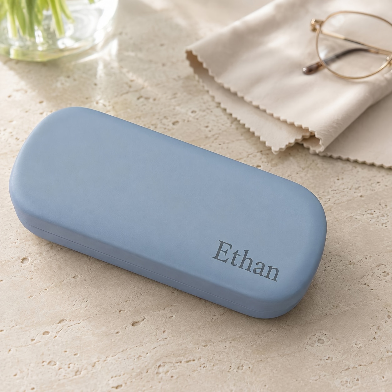 Customizable Color PU Glasses Case with Hard Shell Design