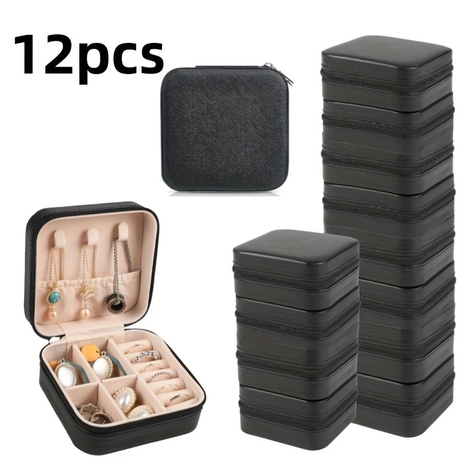 Leather Small Jewelry Storage Box, Portable Earring Organizer