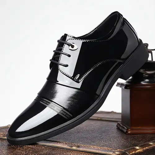 men's pointed toe smart casual dress shoes with elastic lace , outdoor solid color formal dress shoes for business - men's shoes - Temu men's pointed toe smart casual dress shoes with elastic lace , outdoor solid color formal dress shoes for business - men's shoes - Temu
