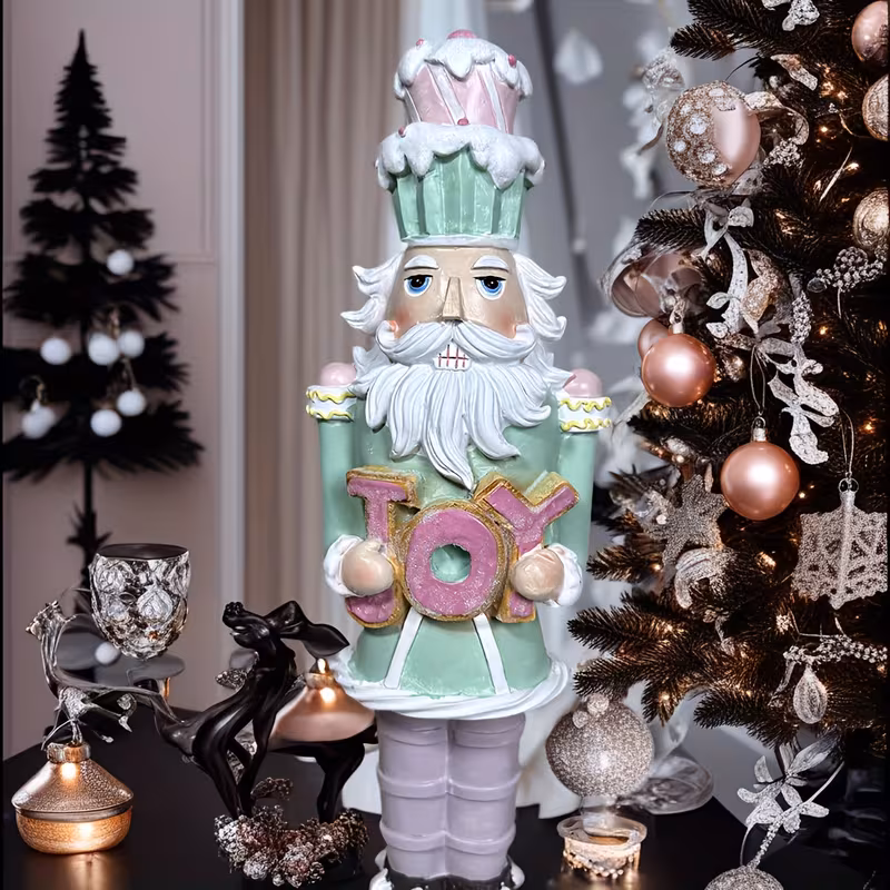 christmas nutcracker cupcake resin statue hand piped frosting food grade resin whimsical dessert table decor fairytale living room accent creative gift for christmas weddings birthdays valentine s day nutcracker christmas decor Product details 1