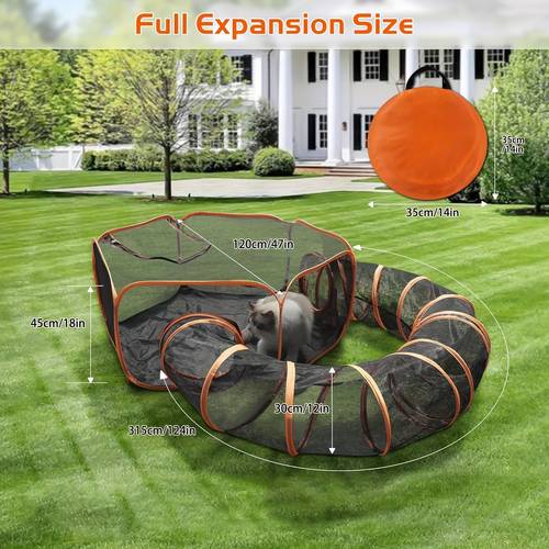 portable cat playpen with durable nylon outdoor enclosure for cats small pets indoor outdoor use cat tent outdoor enclosures