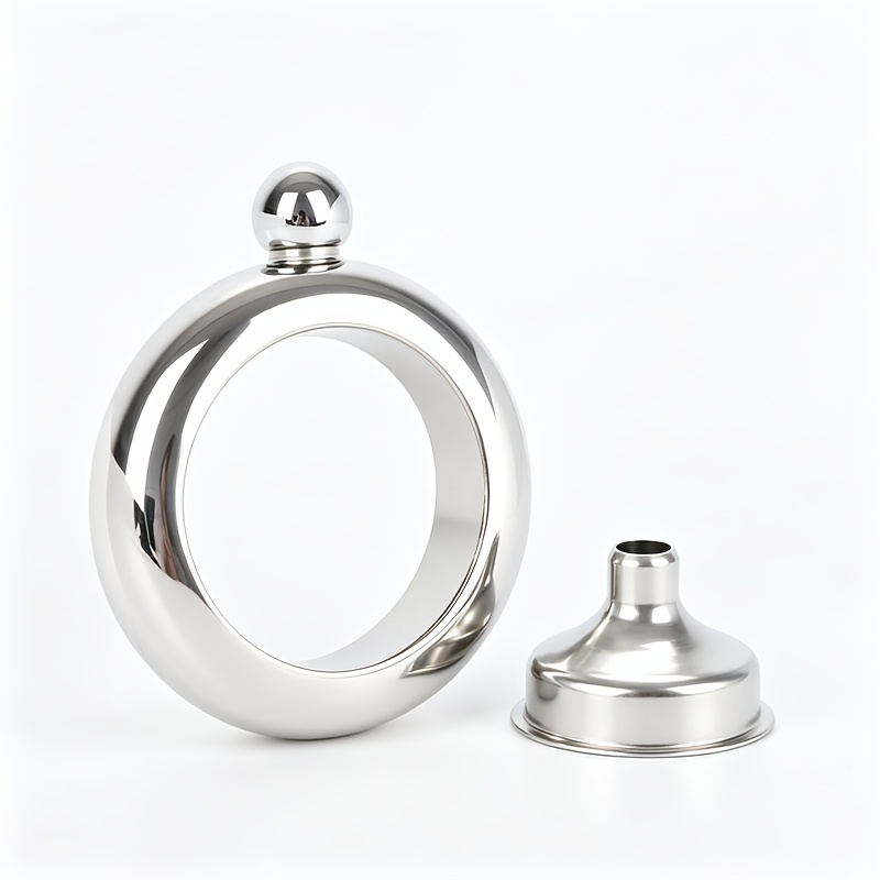 TEMU 2pcs Set: 1 + 1 Funnel, 304 Stainless Steel Wrist , Bracelet , Wrist-worn Hidden , Portable Mini , Creative Portable Bottle, Food-grade Outdoor