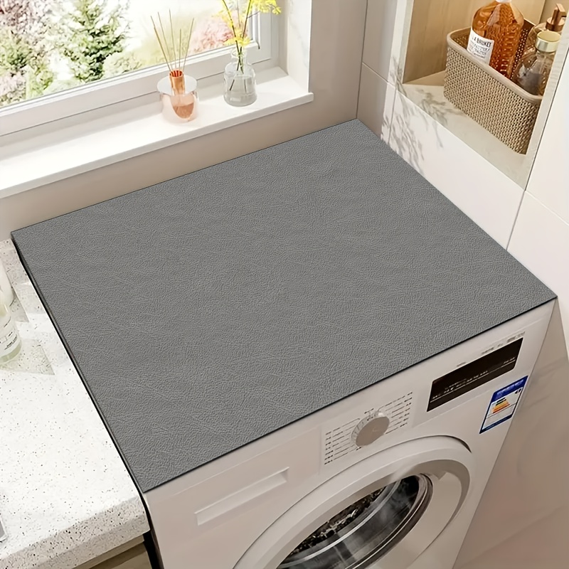 

1pc Premium Quick-dry Washer & Dryer Top Cover Mat - Non-slip, Dustproof, High Absorbency, Textured Surface Protector In - Ideal For Laundry Room Protection