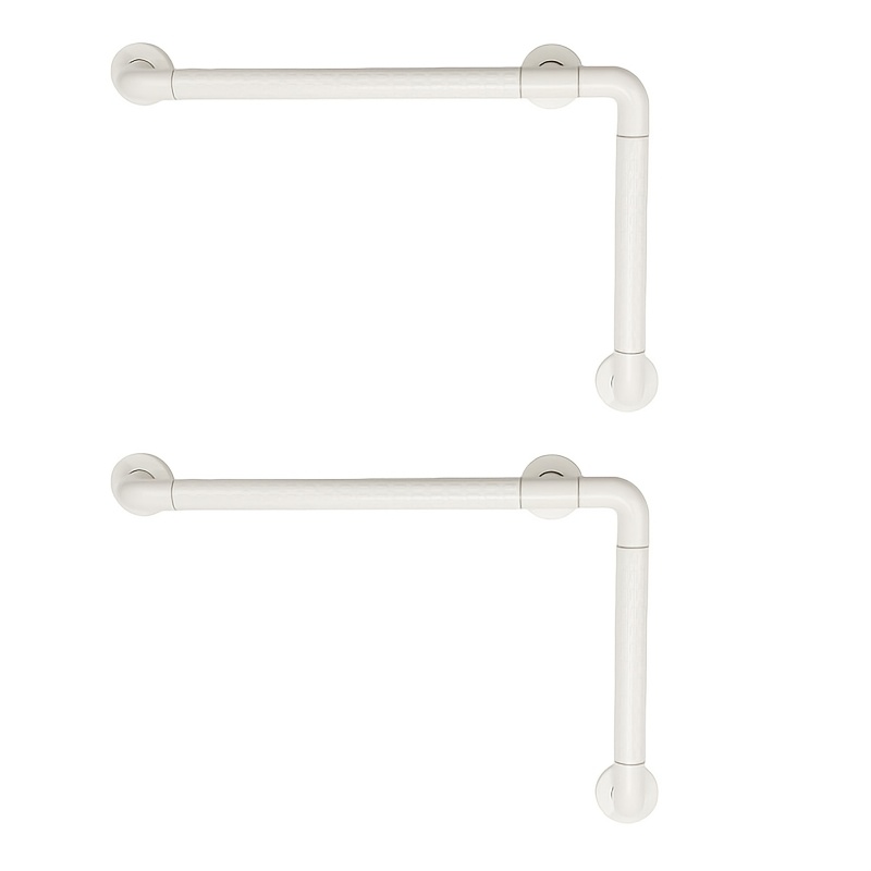 Image of Fluorescent Safety Handrail , Measuring 60x40cm, Designed For Bathrooms And Showers. This Stainless Steel Grab Bar Is Wall-mounted And Provides Assistance Near Bathtubs. In White