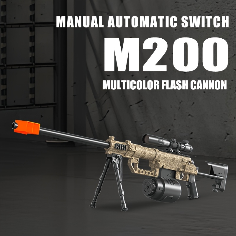 M200 Sniper Gun Electric Gel Jet Ball [7.4V High Speed Continuous Shooting Upgrade G Highly Assembled Toy Manual/automatic Dual Mode Drive Hand Automatic Semi-automatic Full Bullet Firing