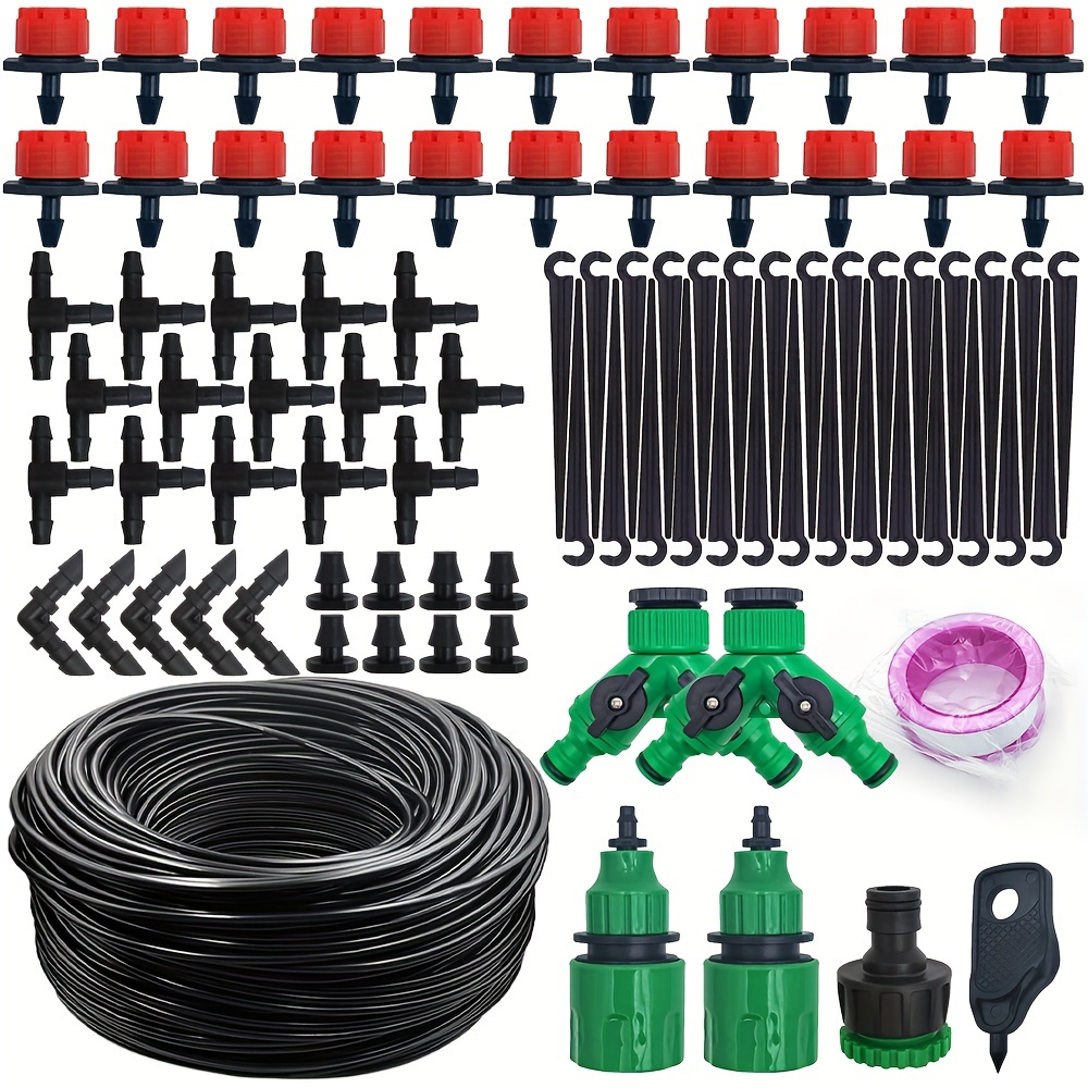 

Adjustable Drip Irrigation Kit - 5-20m, Fit, No Battery Needed - Perfect For Micro Gardens & Plant Watering