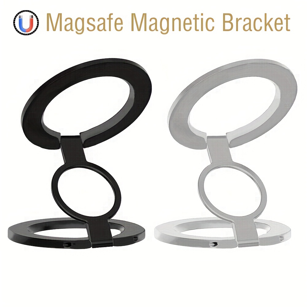 

1pc Double-sided Phone Holder, 360° Rotating Alloy , Portable Universal Accessory, Folding , Non-waterproof