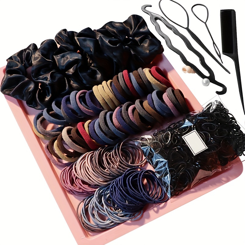 

1pc A Set Of Large Hair Accessories (769pcs) With Options For Hair Ties, Simple Hair Ropes, And Hair