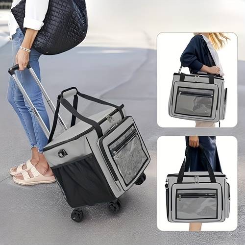a rolling tote bag for teachers featuring a 17 3 laptop compartment designed for in classrooms travel or everyday commutes
