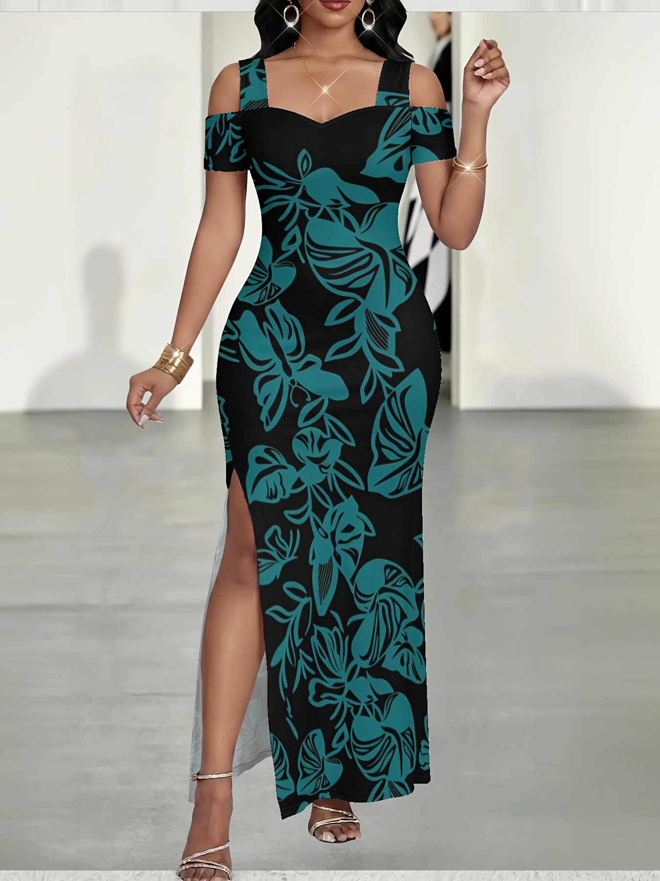 cold shoulder dresses sold on Temu United States