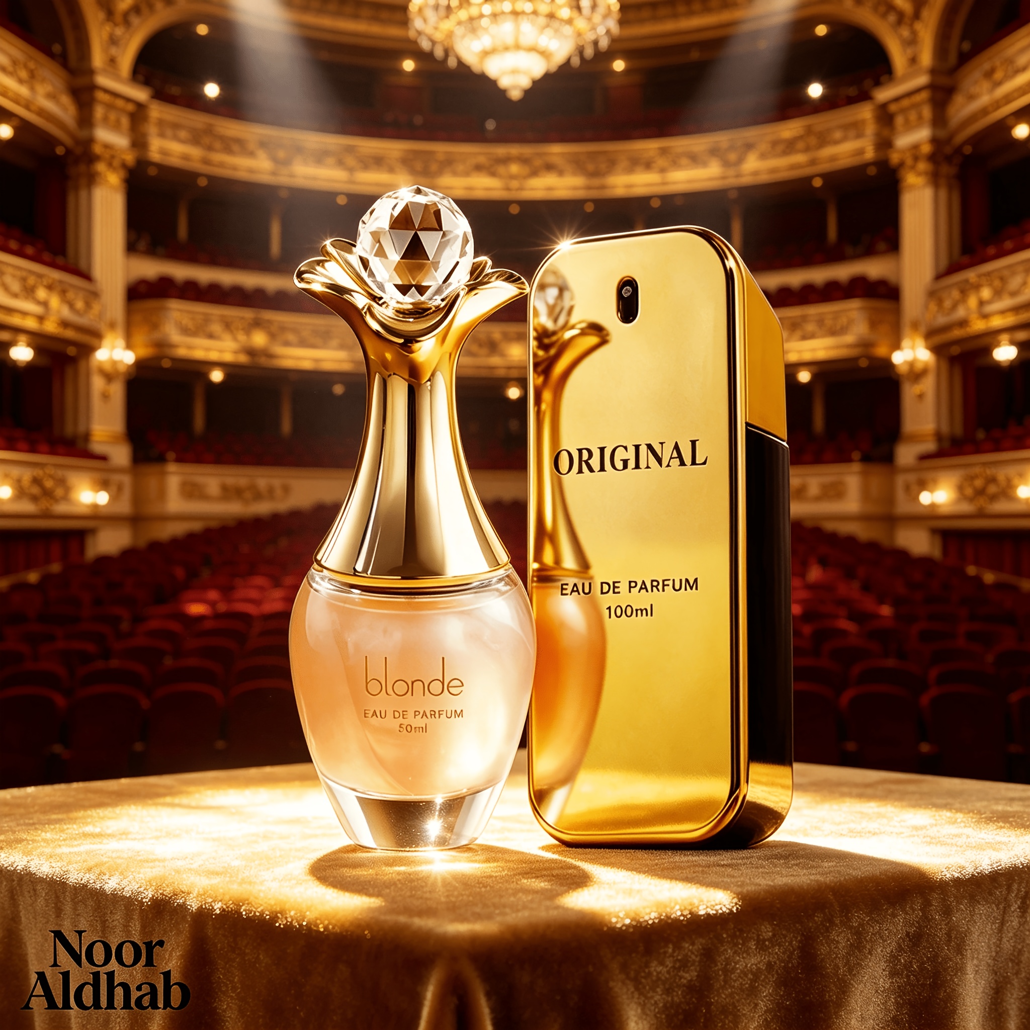 Image of [golden Elegant Combination Two-piece Set] Vase And Golden + | Golden Vase: Citrus Osmanthus Orchid ; Golden : Grapefruit Blood Orange Rose Cinnamon Leather Amber | Luxurious Golden (romantic Gift